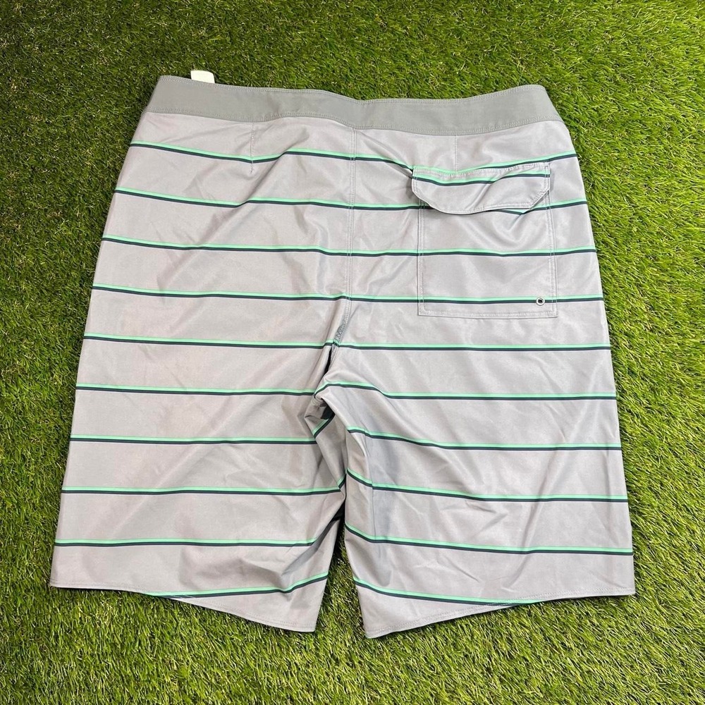 Patagonia Hydro Series Board Shorts Men's 34 Gray Green Stripe Surf Outdoor Y2K - Picture 8 of 8